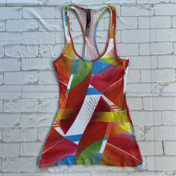 Blusa Regata Coca Cola Multicolorida Nadador Tam P