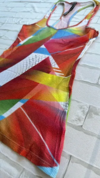 Blusa Regata Coca Cola Multicolorida Nadador Tam P