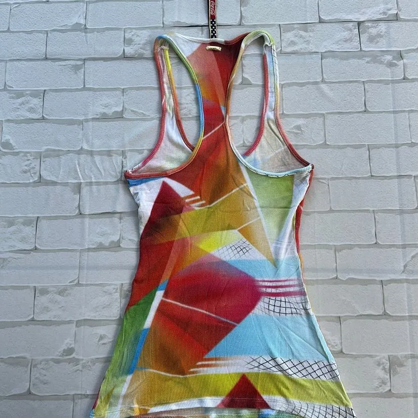Blusa Regata Coca Cola Multicolorida Nadador Tam P