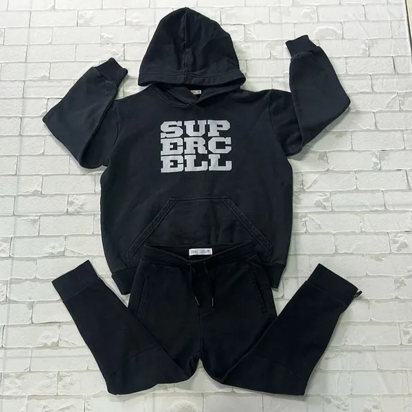Conjunto Infantil Zara Preto Inverno Tam 7