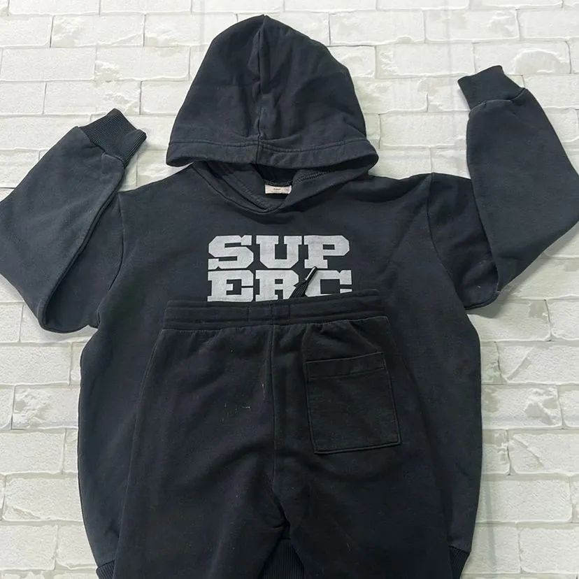 Conjunto Infantil Zara Preto Inverno Tam 7