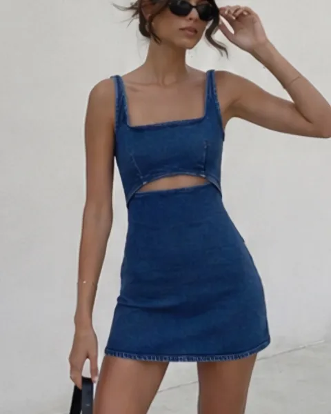 vestido jeans zara