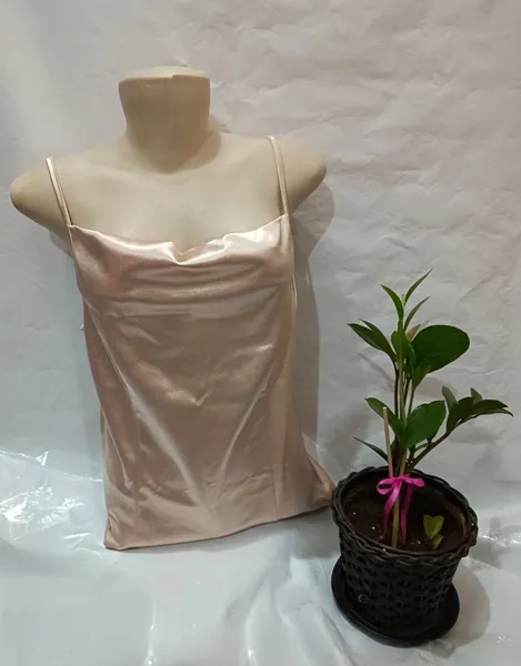 blusa regata cetim rose shein