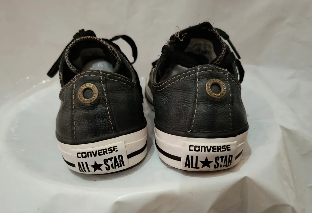 tênis converse all star couro preto 36