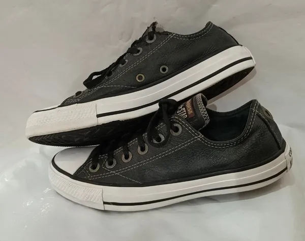 tênis converse all star couro preto 36