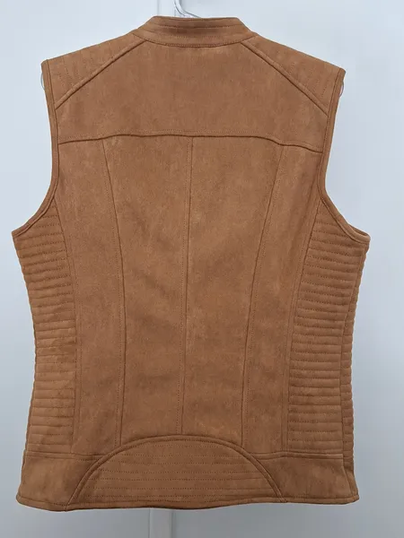 Colete de suede caramelo G