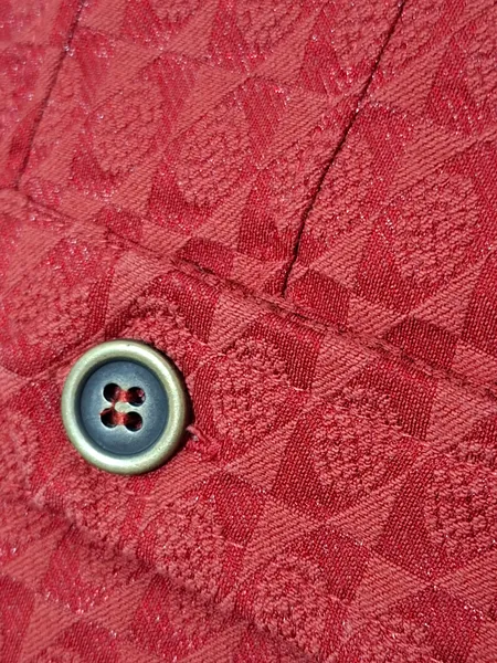 Casaco Jaqueta Jacquard geométrico vermelho acetinado