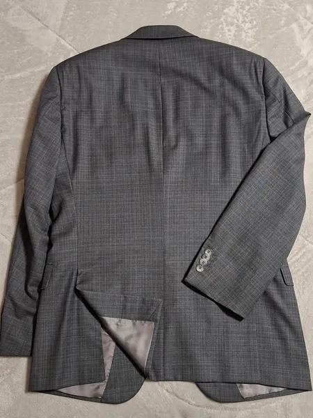 Conjunto de alfaiataria slim 36 38 P xadrez de giz cinza