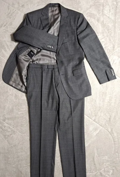 Conjunto de alfaiataria slim 36 38 P xadrez de giz cinza