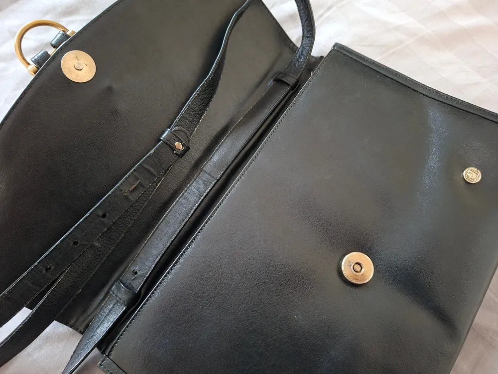 Bolsa carta Dinelli vintage preta
