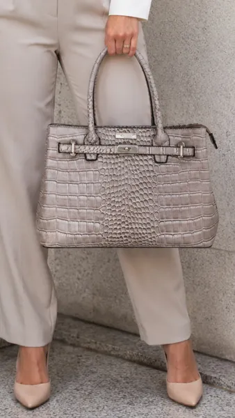 bolsa tote bag estruturada croco Queens Paris