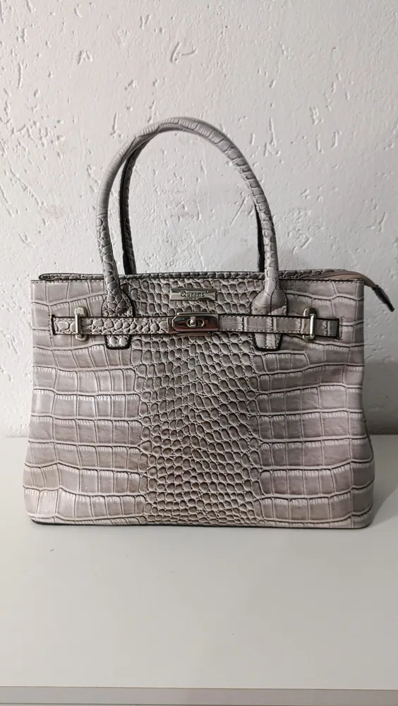 bolsa tote bag estruturada croco Queens Paris