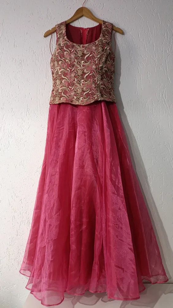 vestido festa longo rosa queimado bibian p