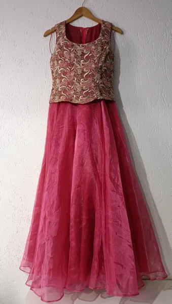 vestido festa longo rosa queimado bibian p