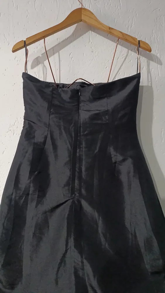 vestido de festa longo sunup preto e roxo vintage y2k tam m