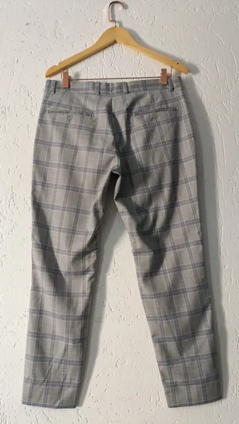 Calça alfaiataria masculina cinza principe de gales