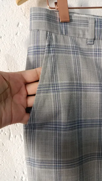 Calça alfaiataria masculina cinza principe de gales