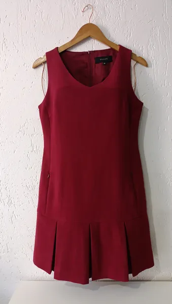 Vestido alfaiataria curto Tam 40 vinho bordô Fillity