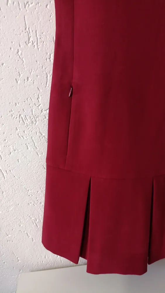 Vestido alfaiataria curto Tam 40 vinho bordô Fillity