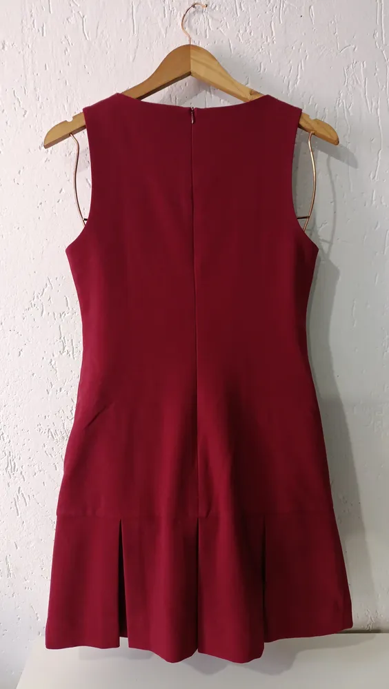 Vestido alfaiataria curto Tam 40 vinho bordô Fillity