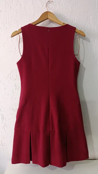 Vestido alfaiataria curto Tam 40 vinho bordô Fillity