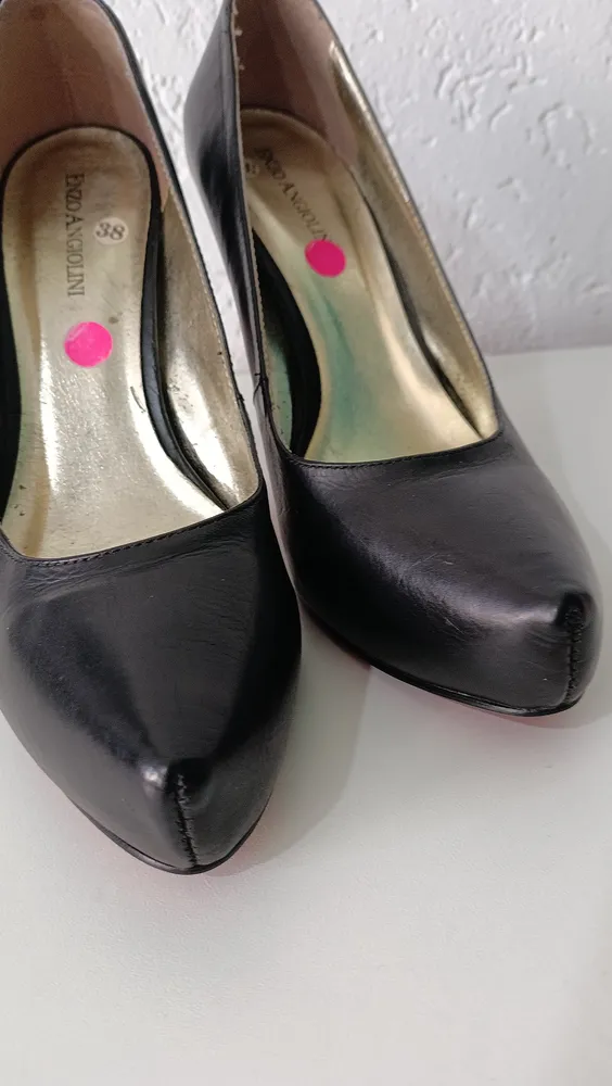 Scarpin em couro Enzo Angiolini Tam 38 Vintage