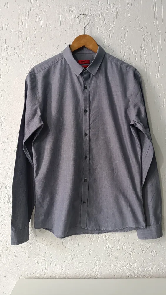 Camisa masculina Slim HUGO algodão tamanho G Hugo Boss
