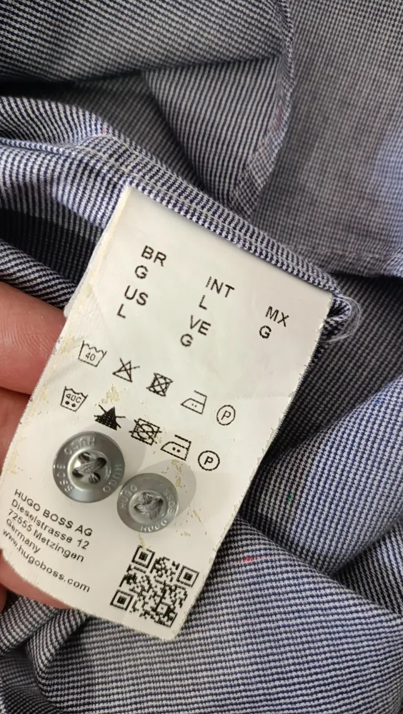 Camisa masculina Slim HUGO algodão tamanho G Hugo Boss