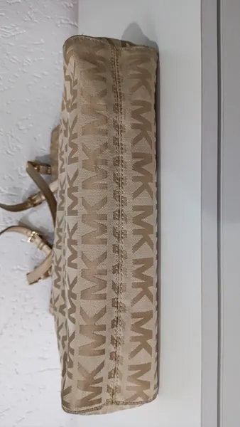 Bolsa jet set monograma bege grande