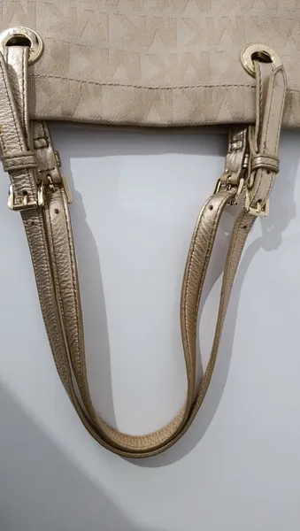 Bolsa jet set monograma bege grande