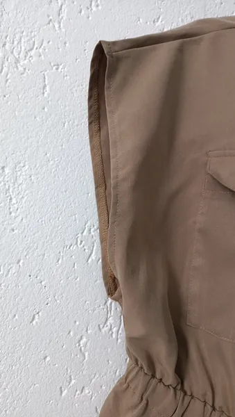 Vestido Casual Utilitário Marrom Claro 2XL Shein