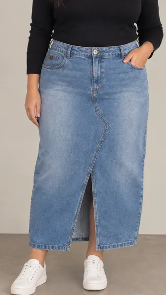 Saia jeans longa Tam 44 Canal da Mancha