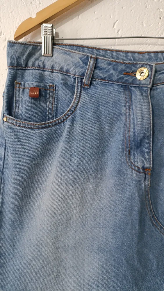 Saia jeans longa Tam 44 Canal da Mancha