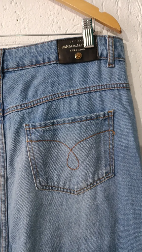 Saia jeans longa Tam 44 Canal da Mancha