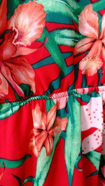 Vestido floral vermelho G Hering