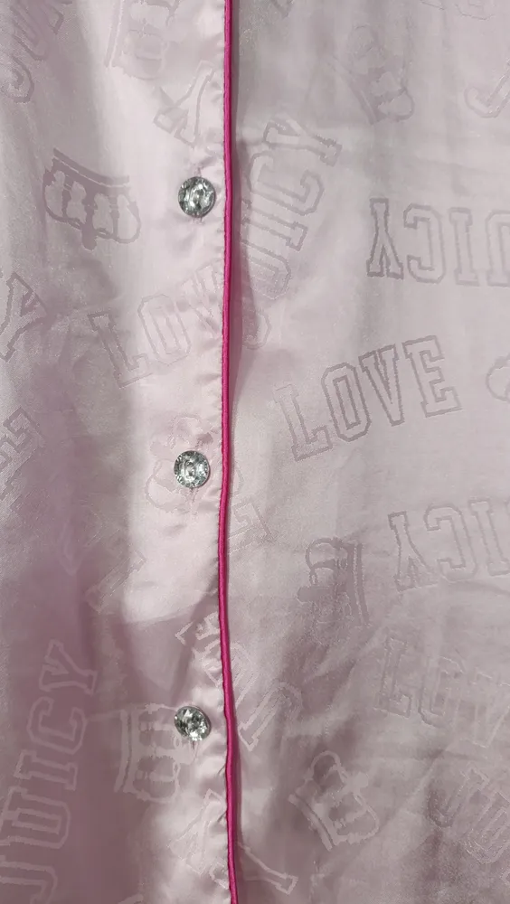 Pijama americano infantil em cetim rosa