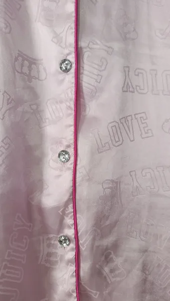 Pijama americano infantil em cetim rosa