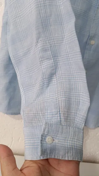 Camisa linho manga longa azul 41 Ricardo Almeida