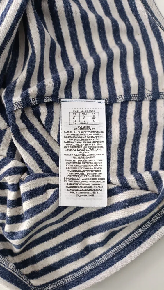 Camiseta masculina listrada G Guess