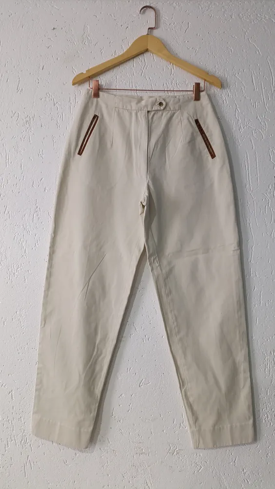 Calça vintage 40 off white Le Lis Blanc com CGC