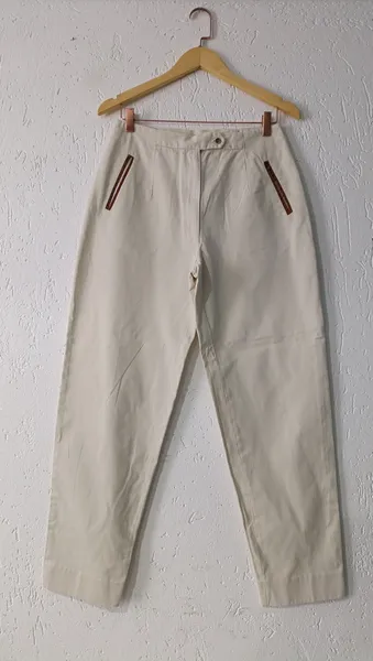 Calça vintage 40 off white Le Lis Blanc com CGC