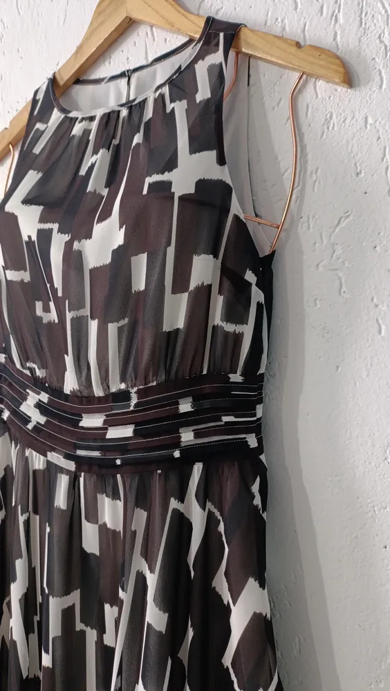Vestido estampa geométrica 4P Ann Taylor Petites