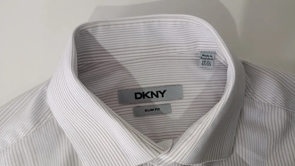 Camisa masculina slim fit Tam P DKNY