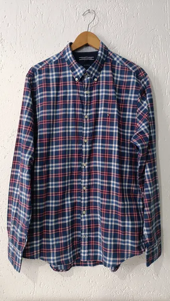 Camisa masculina xadrez Tam G Tommy Hilfiger