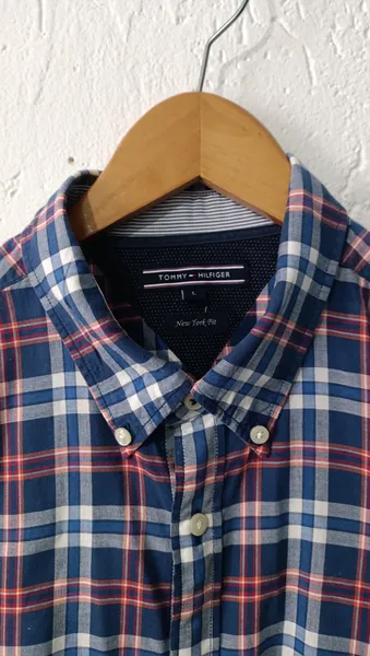 Camisa masculina xadrez Tam G Tommy Hilfiger