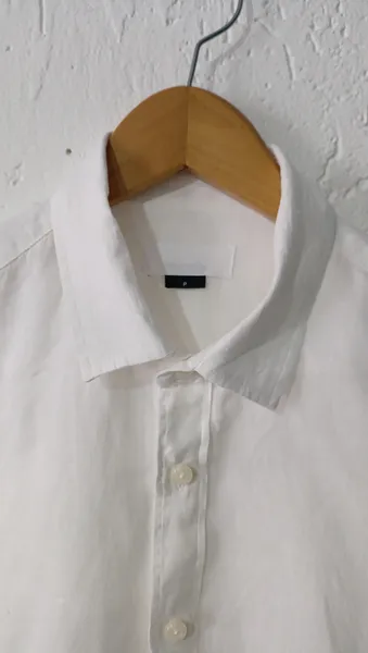Camisa masculina linho branca P Oriba