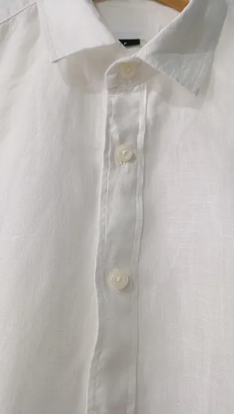 Camisa masculina linho branca P Oriba
