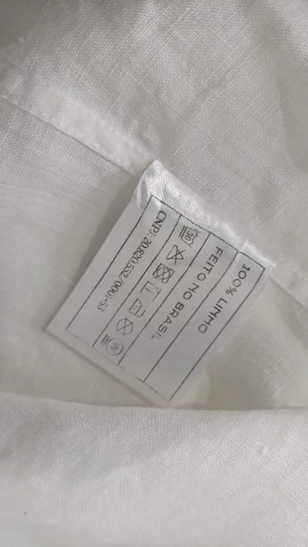 Camisa masculina linho branca P Oriba