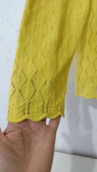 Cardigan tricot amarelo G