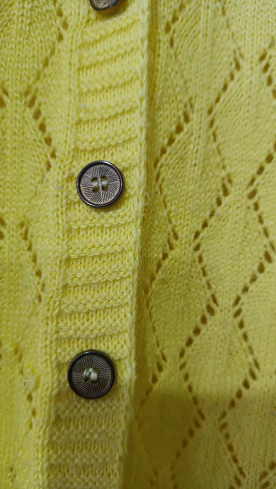 Cardigan tricot amarelo G